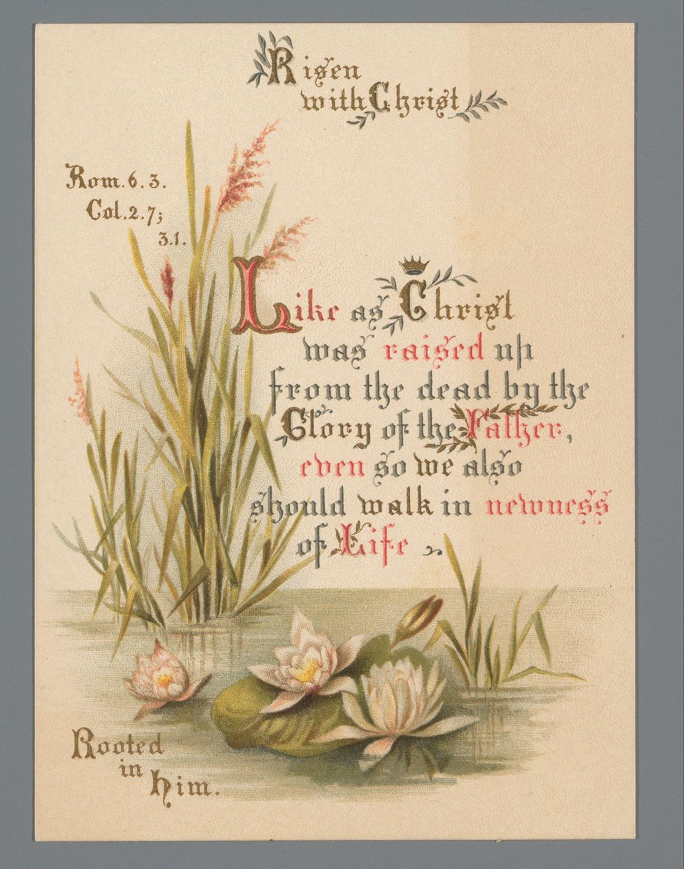 Påskekort for 1883 av Anonymous