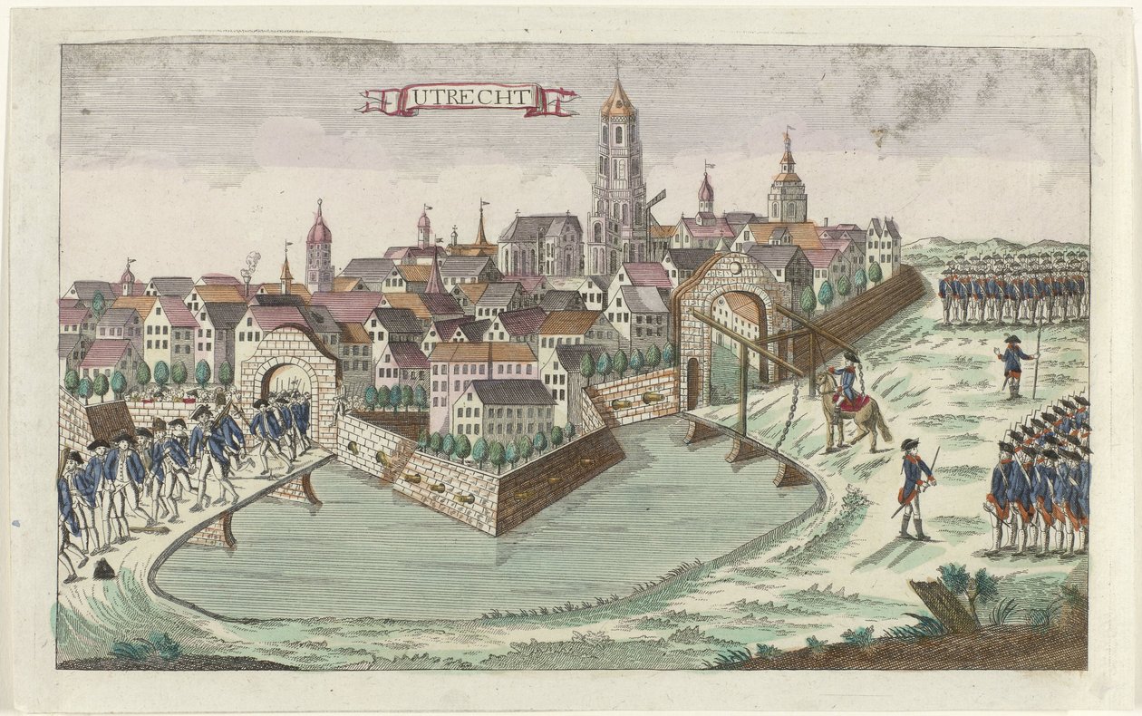 Patrioter forlater Utrecht, 1787 Utrecht (tittel på objekt) av Anonymous
