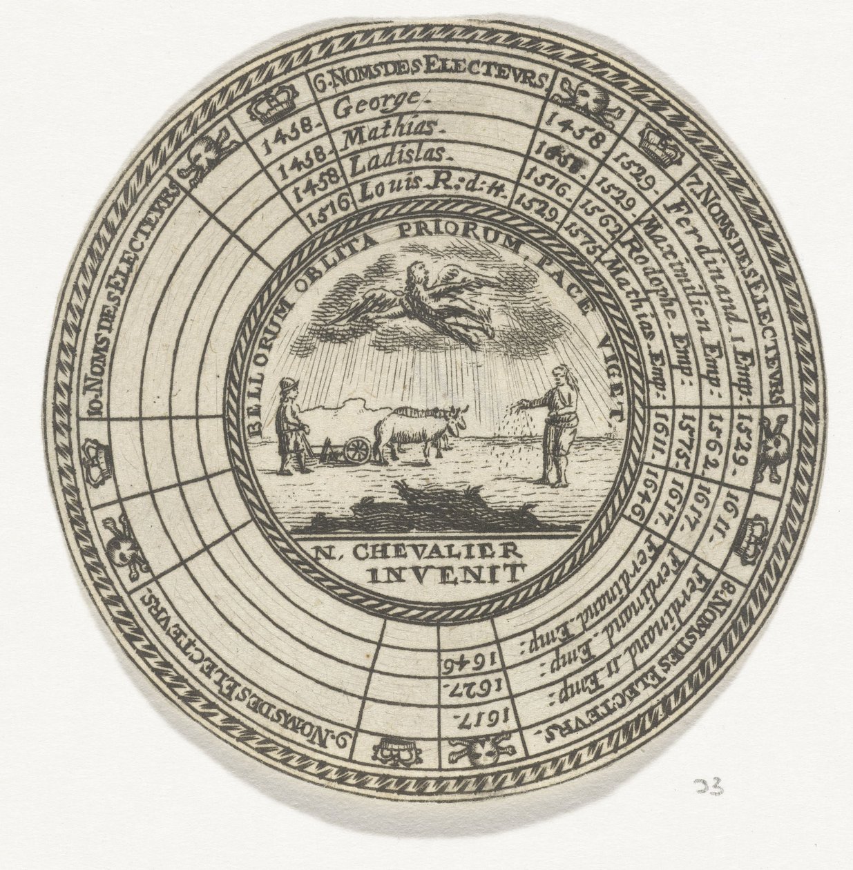 Medalje med emblem og navnene på de bohemske kongene av Anonymous