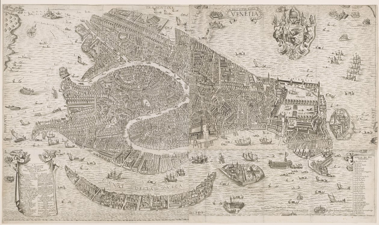 Kart over Venezia Venezia (tittel på objekt) av Anonymous