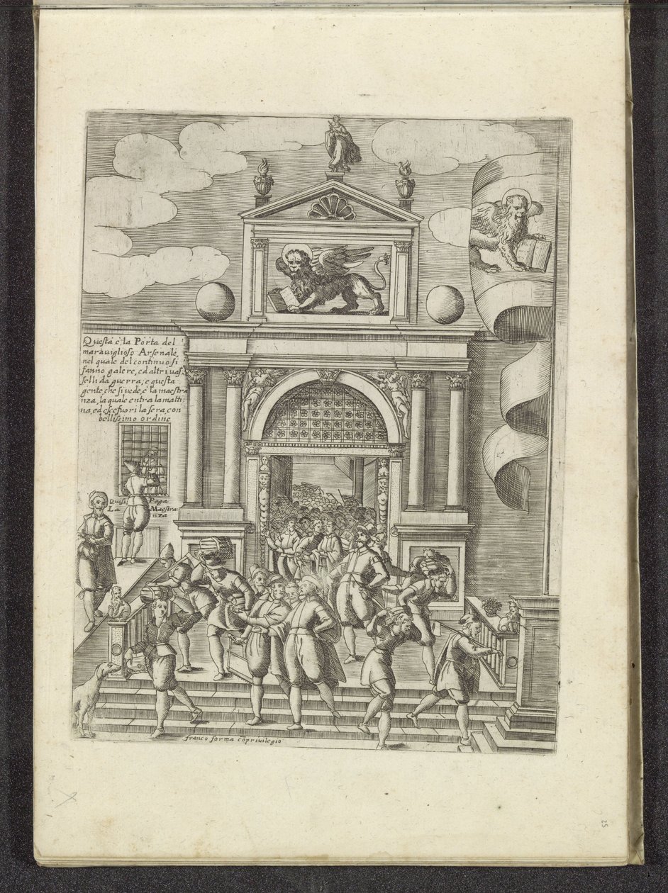 Porta Magna van het Venetiaans Arsenaal Scènes uit het Venetiaanse leven (serietittel) Habiti d