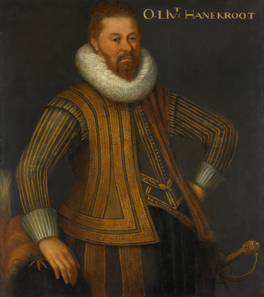 Portrett av Eberhardt Hanekrodt (Evert Hanecrot), kaptein for et kompani av Ernst Casimir fra Nassaus regiment av Anonymous