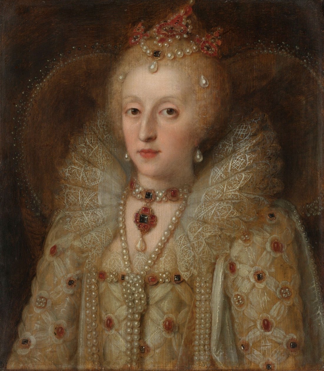 Portrett av Elizabeth I, dronning av England, 1550-99 av Anonymous