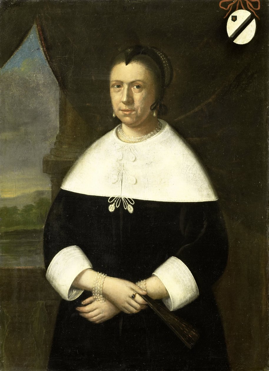 Portrett av Maria Quevellerius (1629-64), første kone til Jan van Riebeeck, eller hans andre kone Maria Scipio (ca. 1630-95) av Anonymous