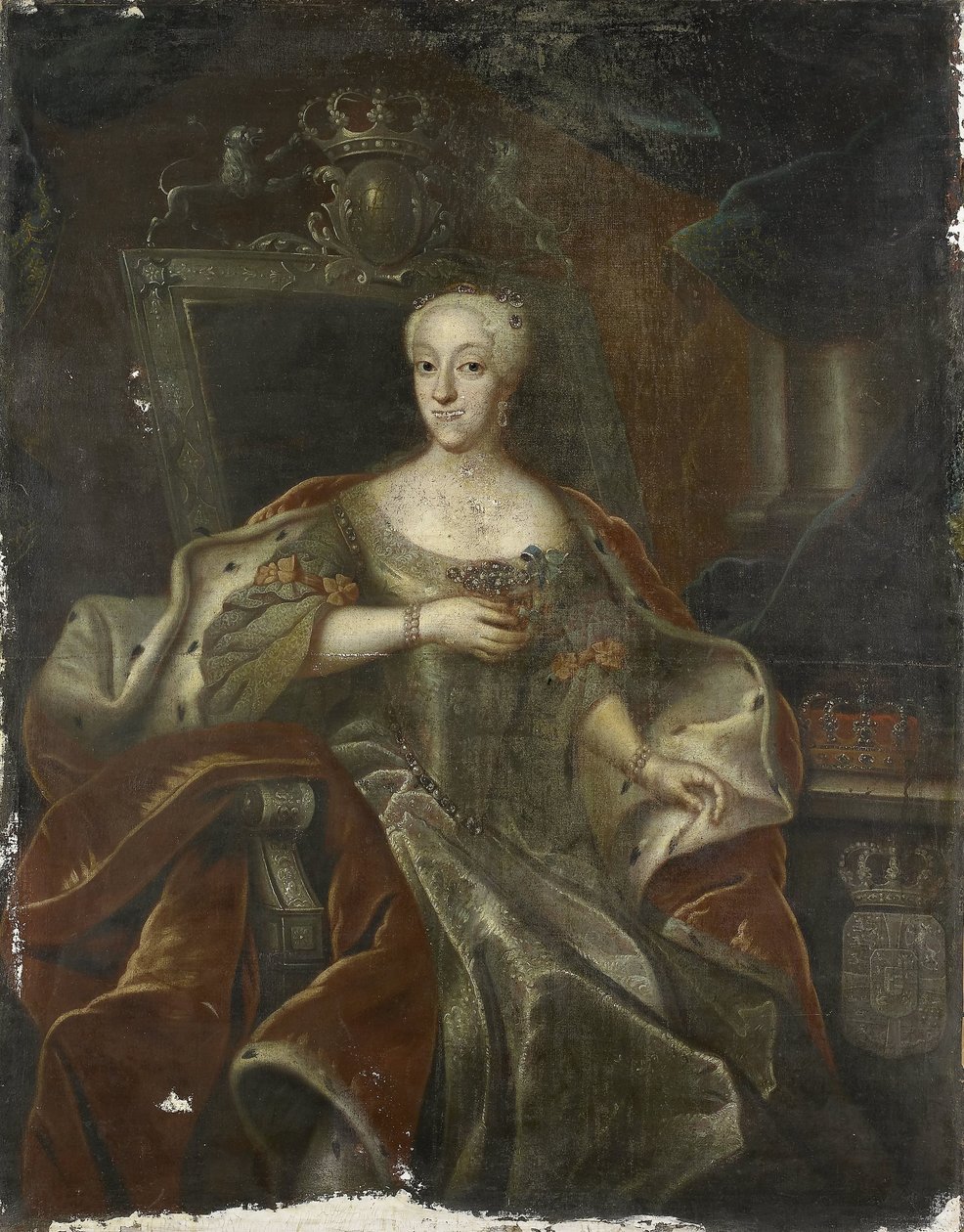 Portrett av prinsesse Charlotte Amalie, datter av Frederik IV, konge av Danmark av Anonymous