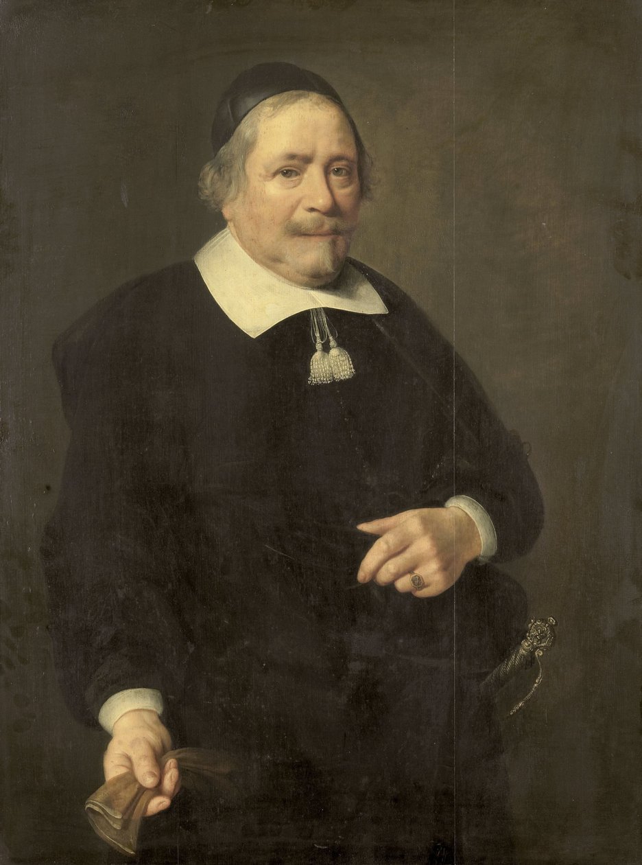 Portrett av en mann, antagelig Willem van de Velden, sekretær for Hugo de Groot av Anonymous