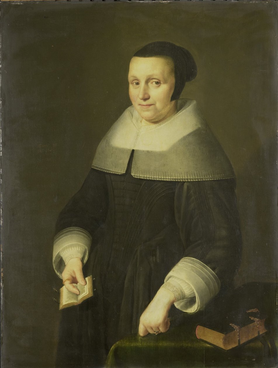 Portrett av en kvinne, muligens Elsje van Houweningen, kone til Willem van de Velden av Anonymous