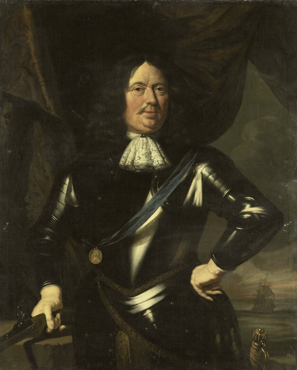 Portrett av en admiral, muligens Adriaen Banckert, viseadmiral av Zeeland av Anonymous