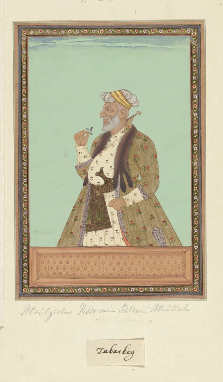Portrett av Abd al-Jabbar, som var vesiren til sultan Abdullah av Anonymous