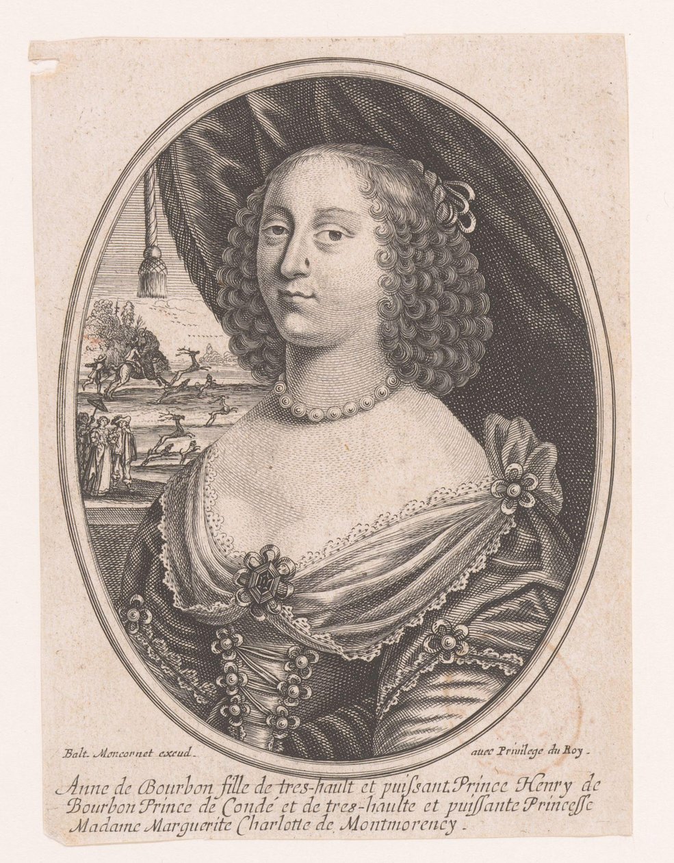 Portrett av Anna Genoveva av Bourbon-Condé av Anonymous