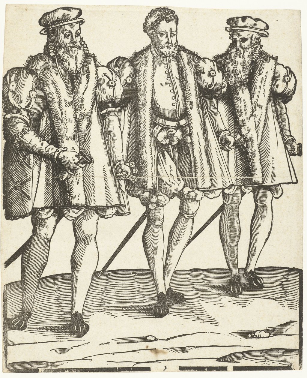 Portrett av Gaspard, Francois og Odet de Coligny av Anonymous