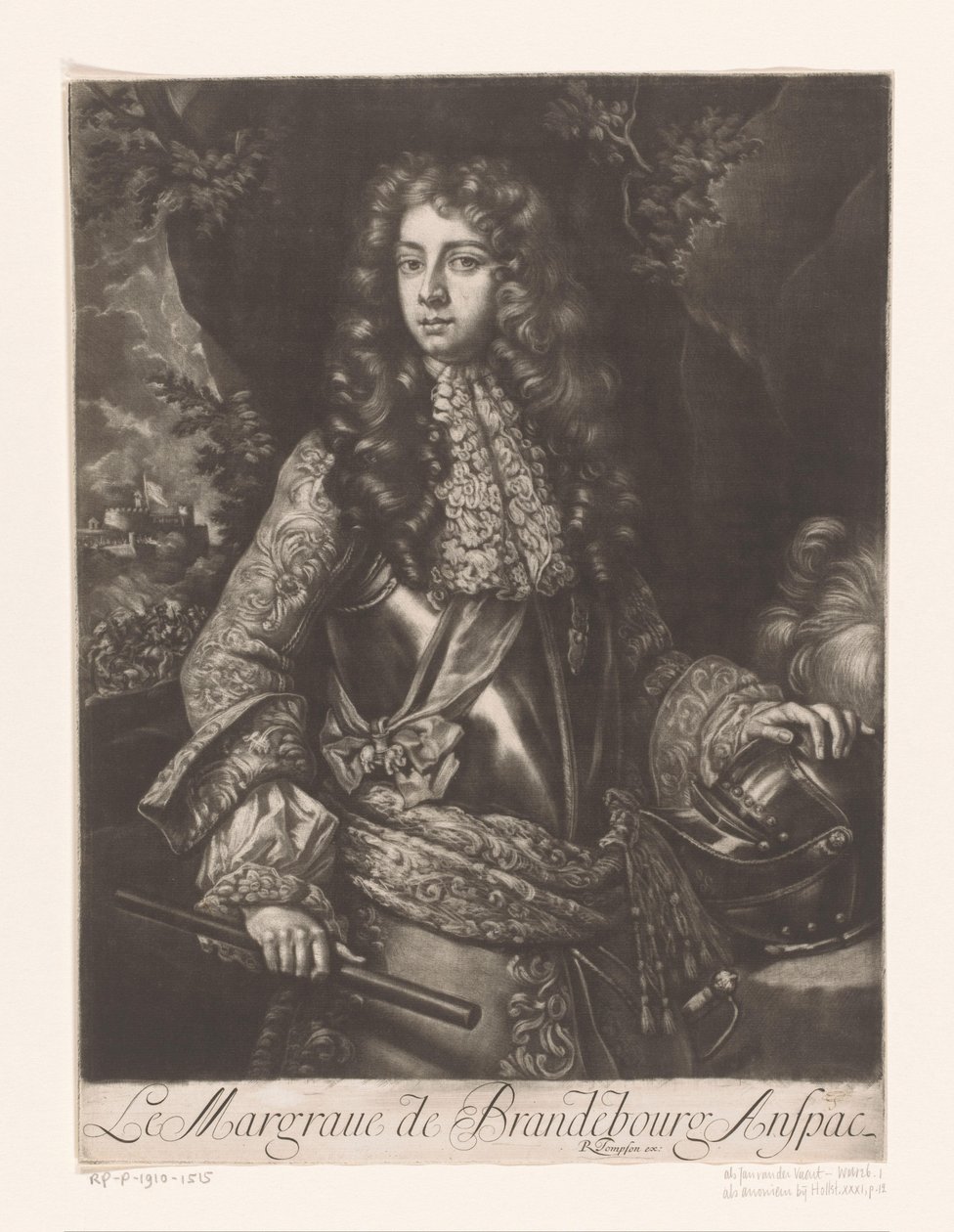 Portrett av Johan Frederick av Brandenburg-Ansbach Le Margraue de Brandebourg Anspac (tittel på objekt) av Anonymous
