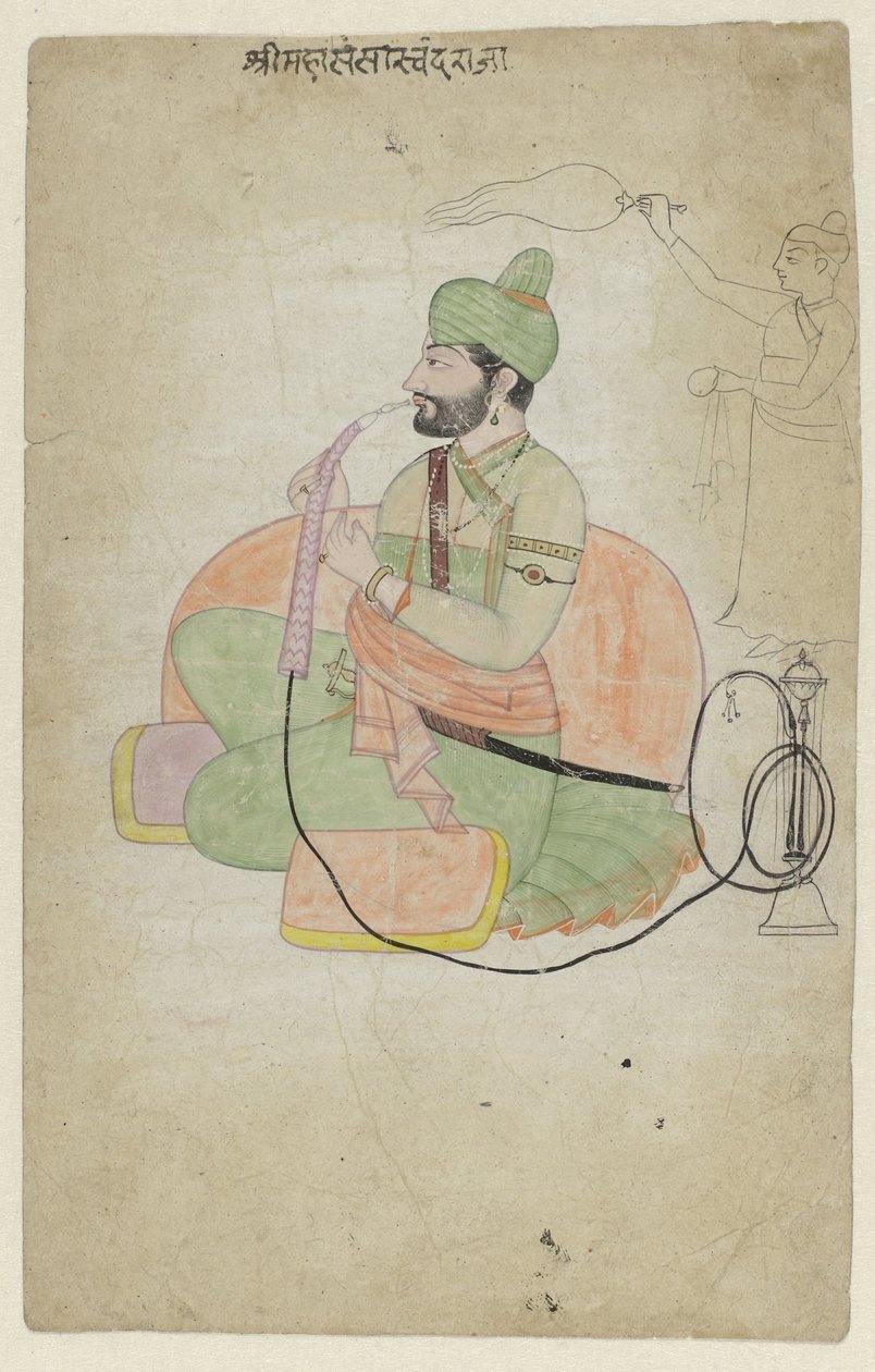 Portrett van Sansar Chand, posthum av Anonymous