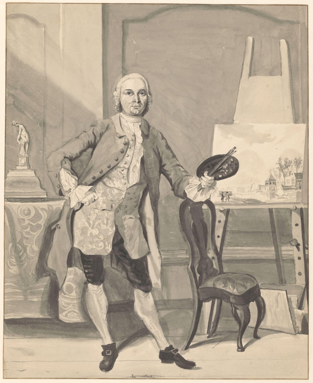 Portrett av maleren Jan ten Compe av Anonymous