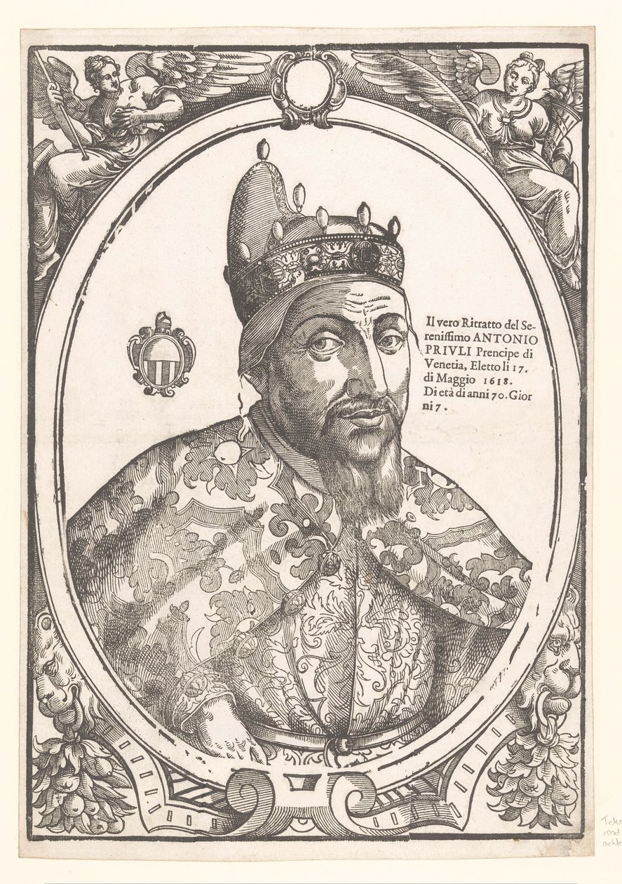 Portrett av doge Antonio Priuli Det sanne portrettet av den mest fredfulle Antonio Priuli (...) (tittel på objekt) av Anonymous