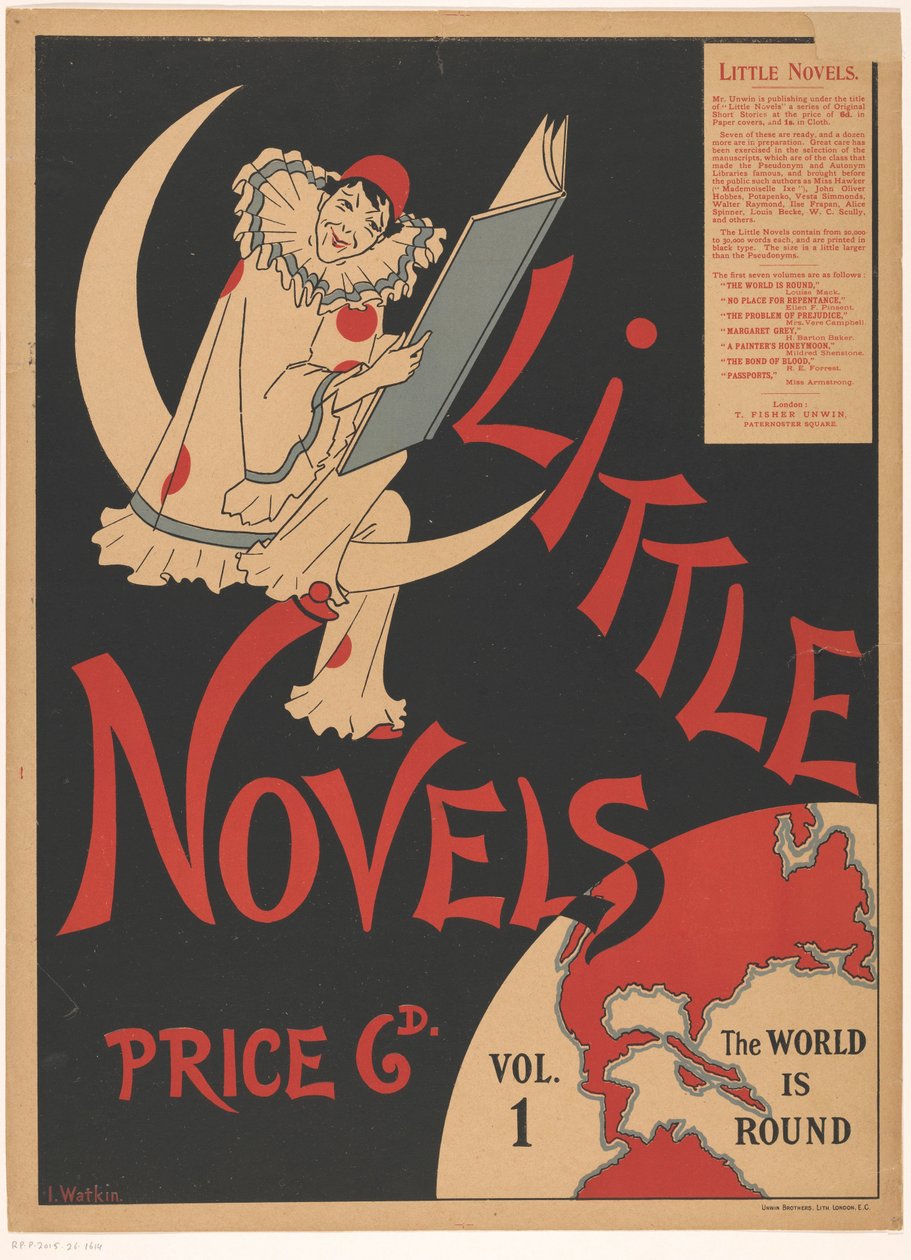 Reklametavle for Little Novels-serien av Anonymous