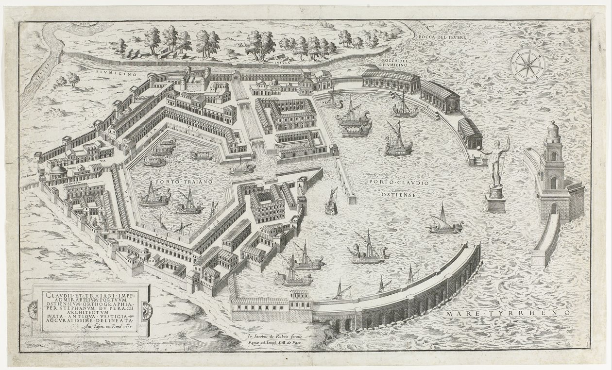 Rekonstruksjon van de antique haven van Ostia Mirror of Roman Magnificence (serietittel) av Anonymous