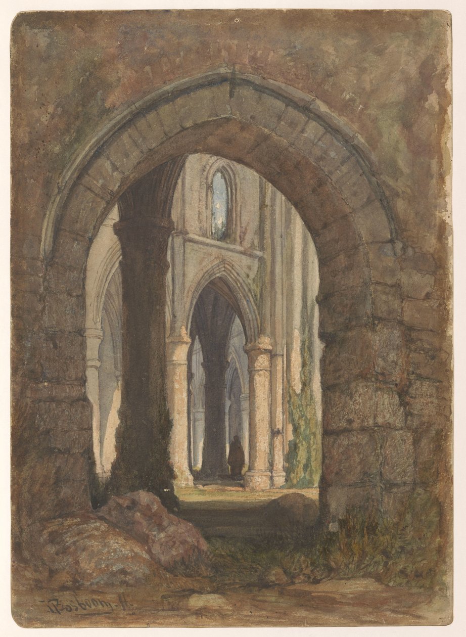Ruin av en gotisk kirke av Anonymous