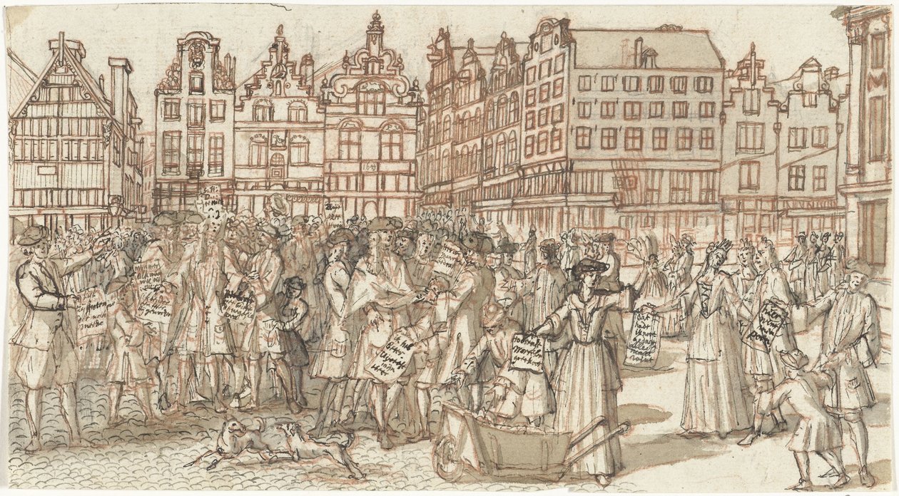 Kreditor og fattigforkjemper, 1720 The Great Scene of Folly (serietittel) av Anonymous