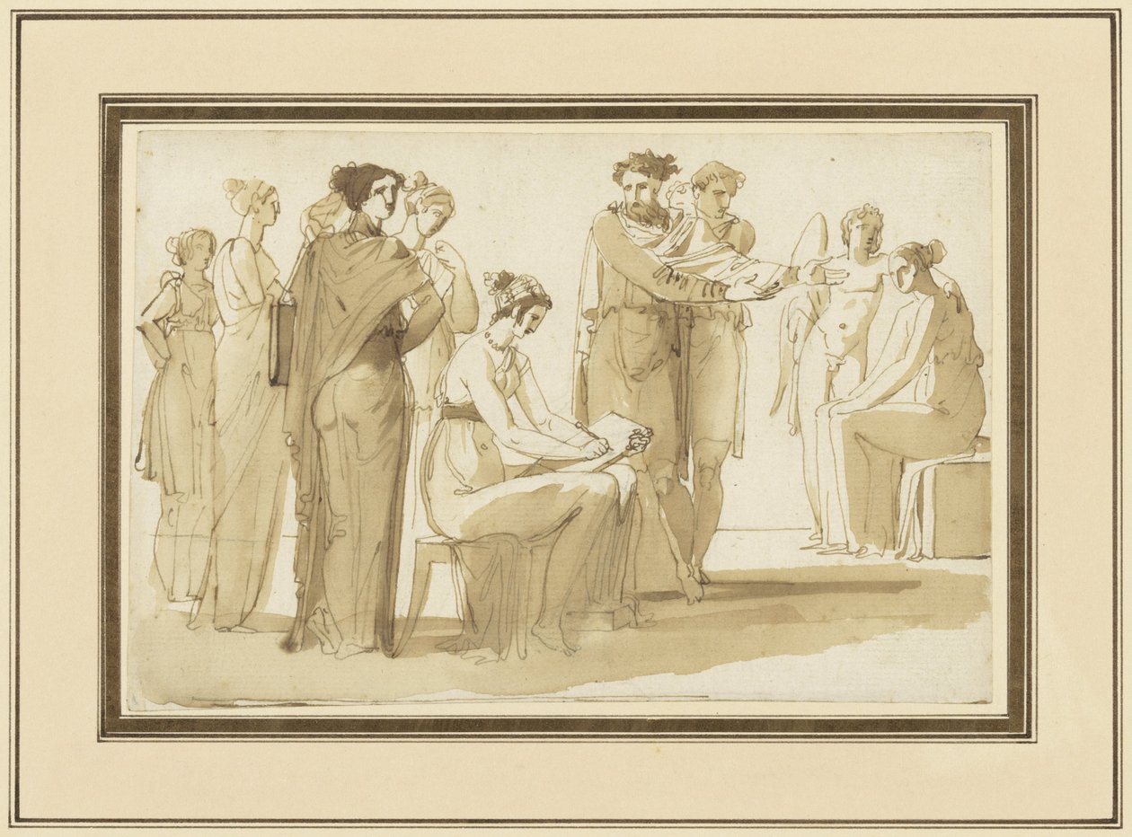 Scene i et tegneakademi av Anonymous