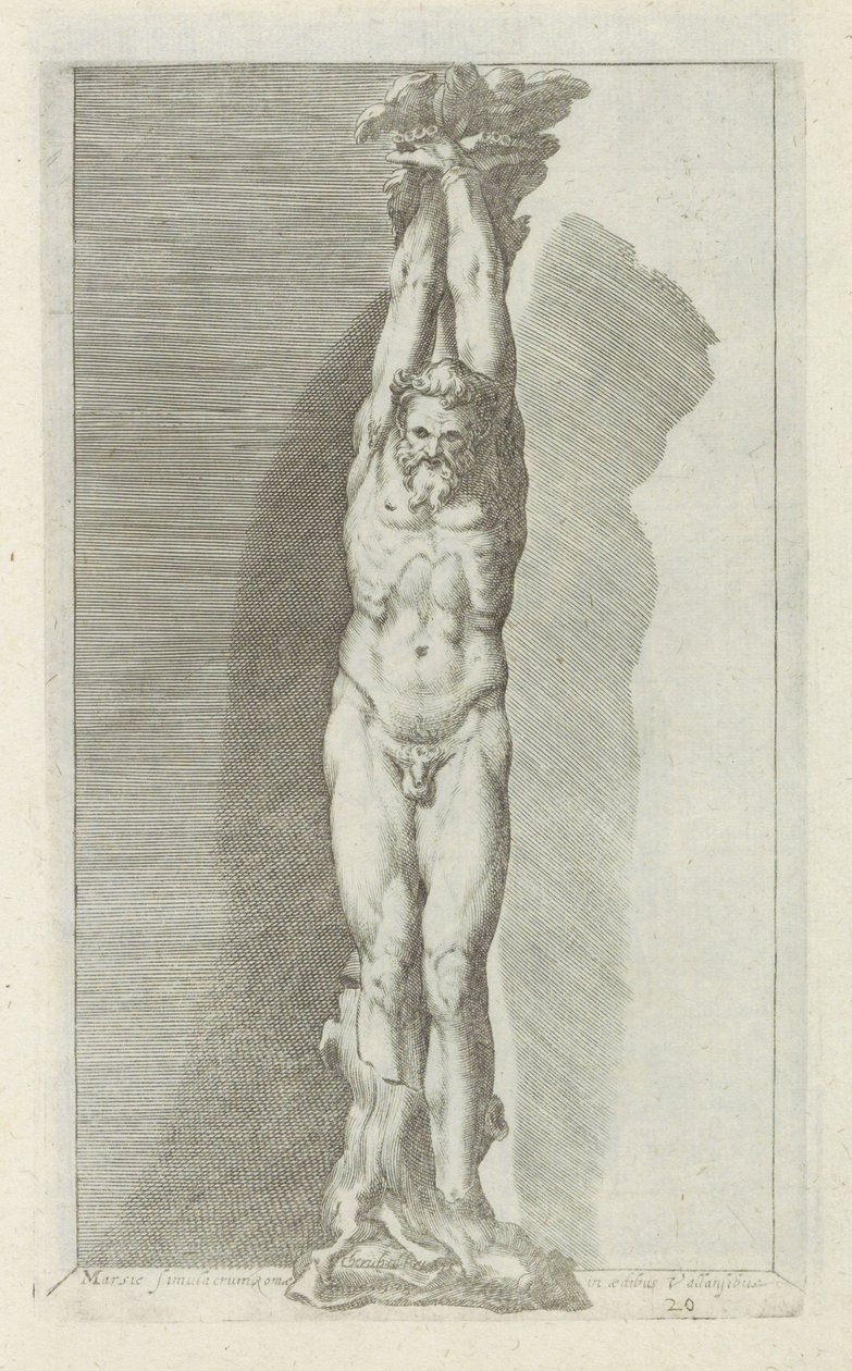Skulptur av Marsyas Statue av Mars i Roma (...) (tittel på objekt) Antikke skulpturer i Roma (serietittel) Ikoner av de gamle statuene av byen Roma som er sett på offentlige steder (serietittel) av Anonymous