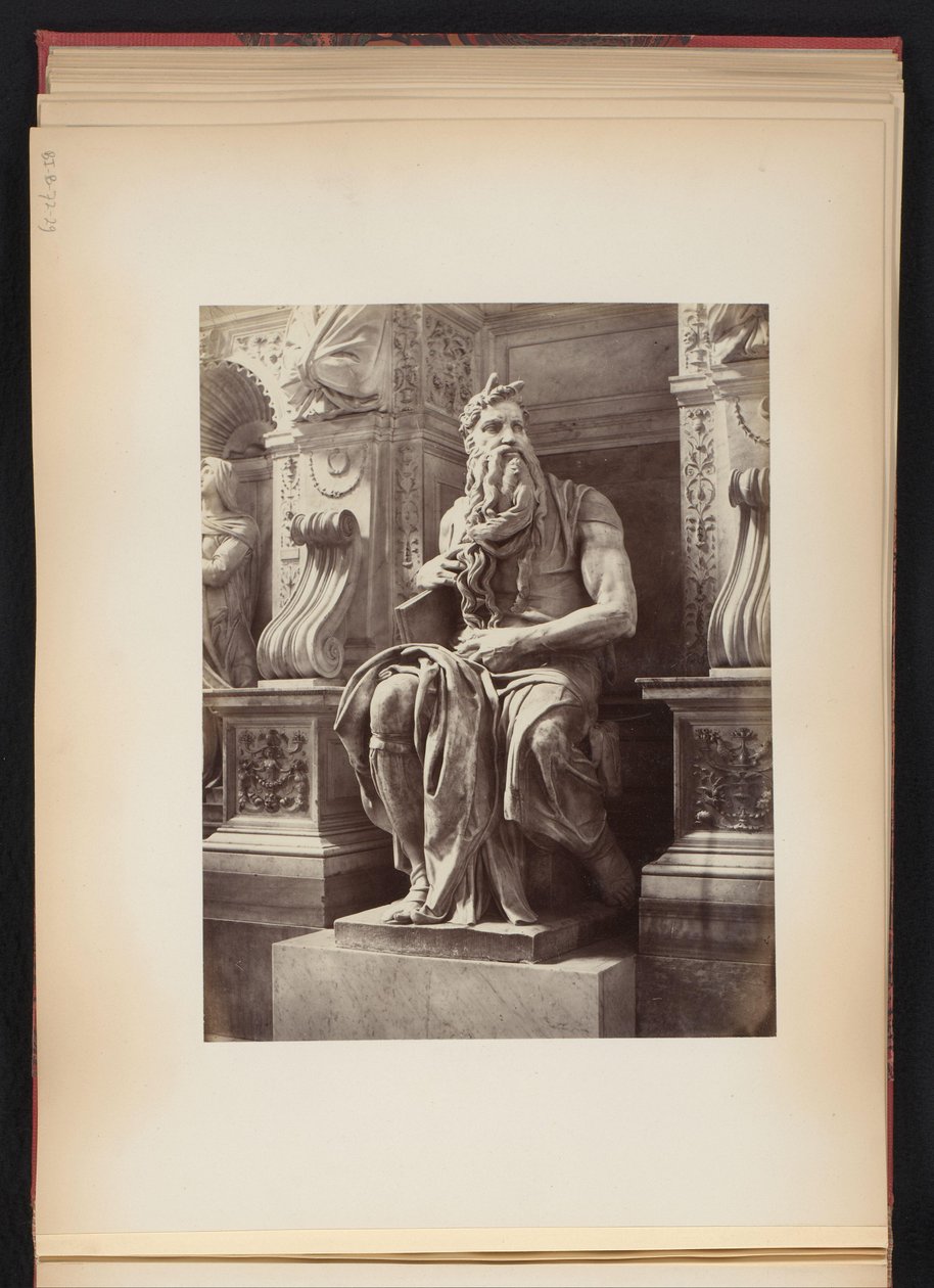 Skulptur av Moses av Michelangelo, monument til Julius II, S. Pietro in Vincoli i Roma, Italia av Anonymous