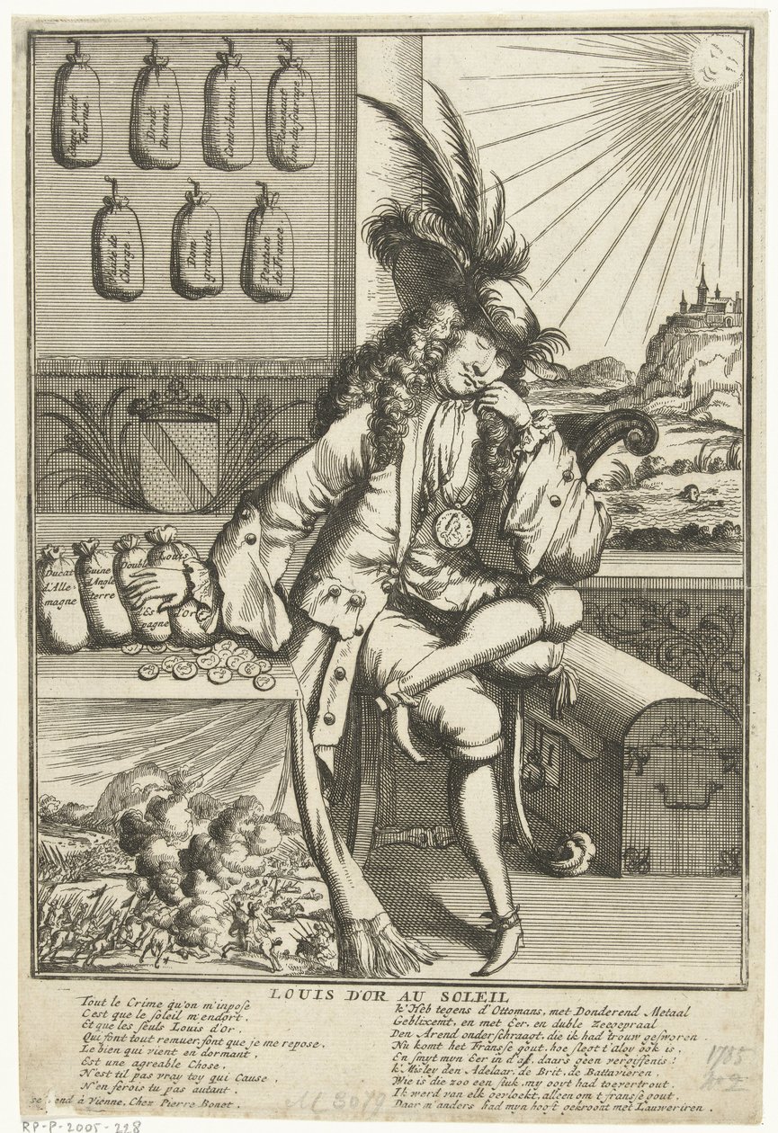 Tegneserie av Louis Willem van Baden-Baden, 1705 Louis D