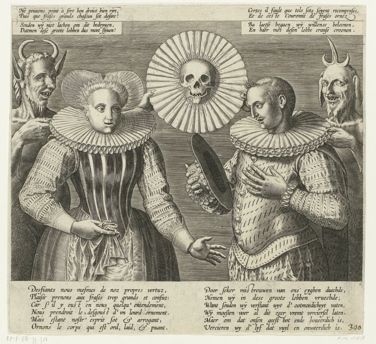 Tegneserie på den stive ruffen, ca. 1600 av Anonymous