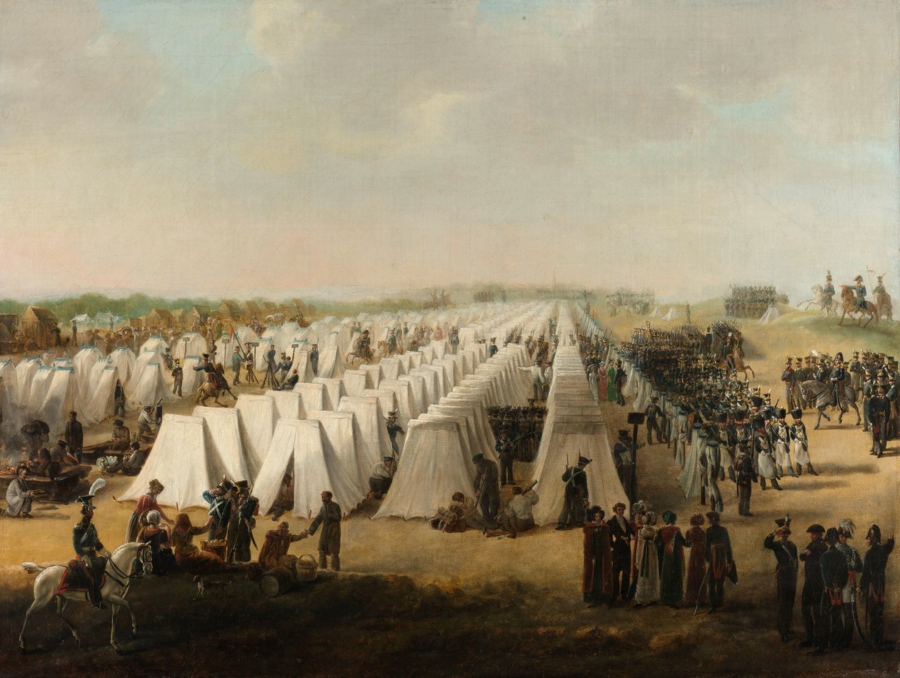 Hærens leir i Rijen Hærleiren ved Rijen, i eller etter 1831 av Anonymous