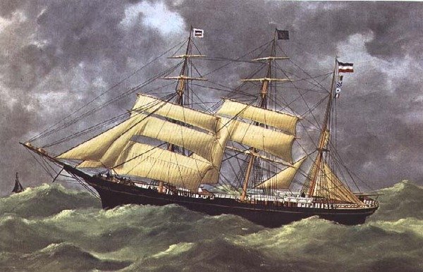 The Barque Dora (trykk) av Anonymous