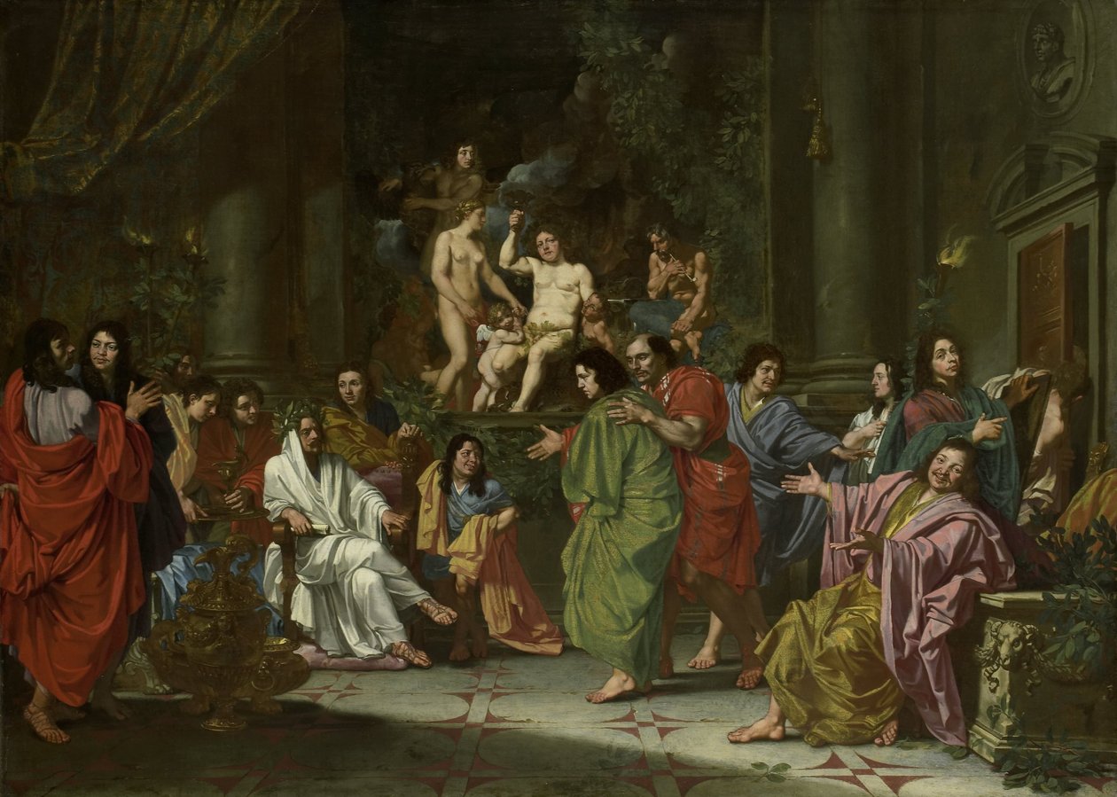 Induksjonen av et nytt medlem i Band of Northern Painters i Roma av Anonymous