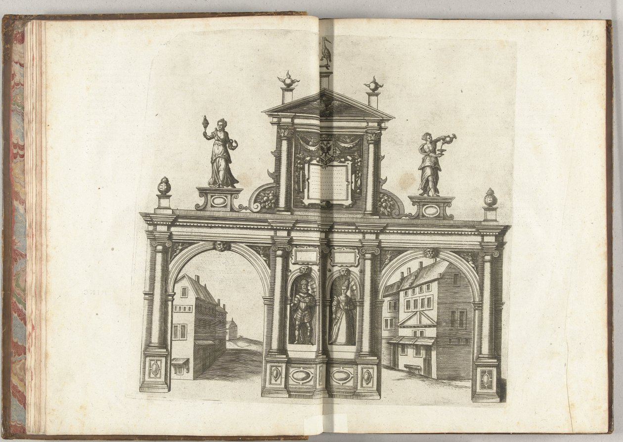 Scene med keiser Maximilian I og Maria av Burgund, 1594 av Anonymous