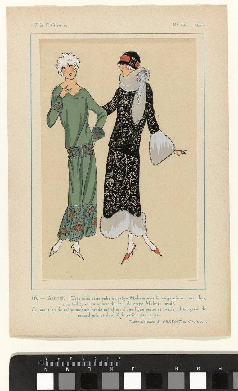 Veldig parisisk, 1923, nr. 10: 10. - VENNSKAP. - Veldig pen denne kjolen... av Anonymous