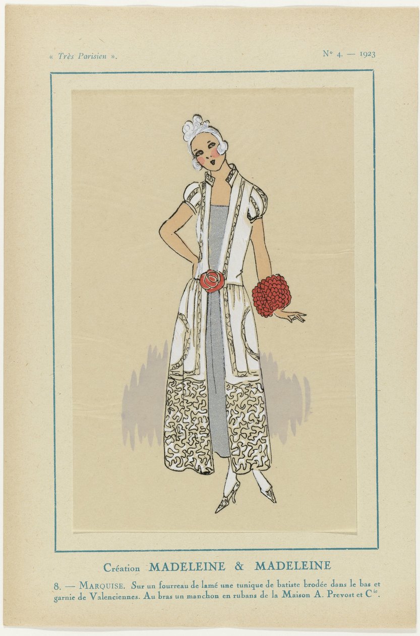 Very Parisian, 1923, nr. 4: 8. - MARQUISE. På en slire... av Anonymous