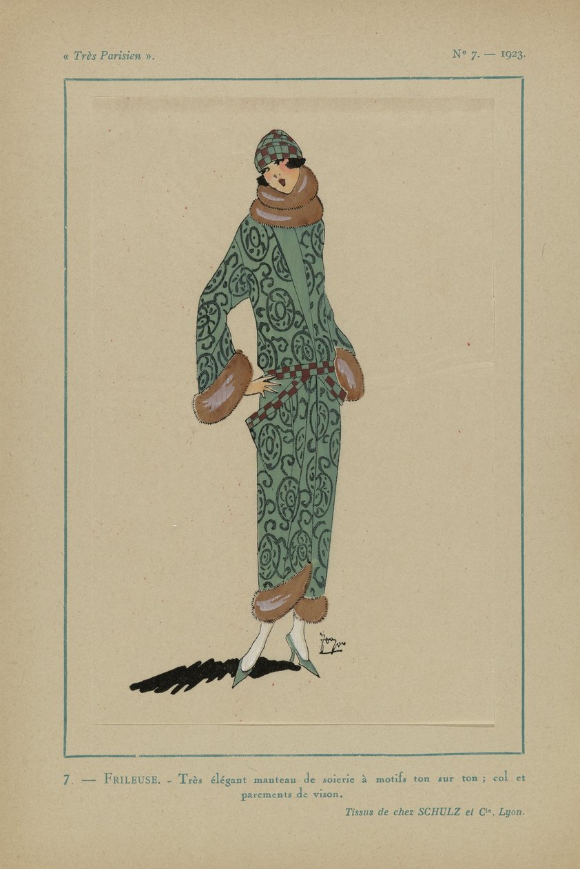 Veldig parisisk, 1923, nr. 7: 7. - FRILEUSE. - Veldig elegant kåpe... av Anonymous