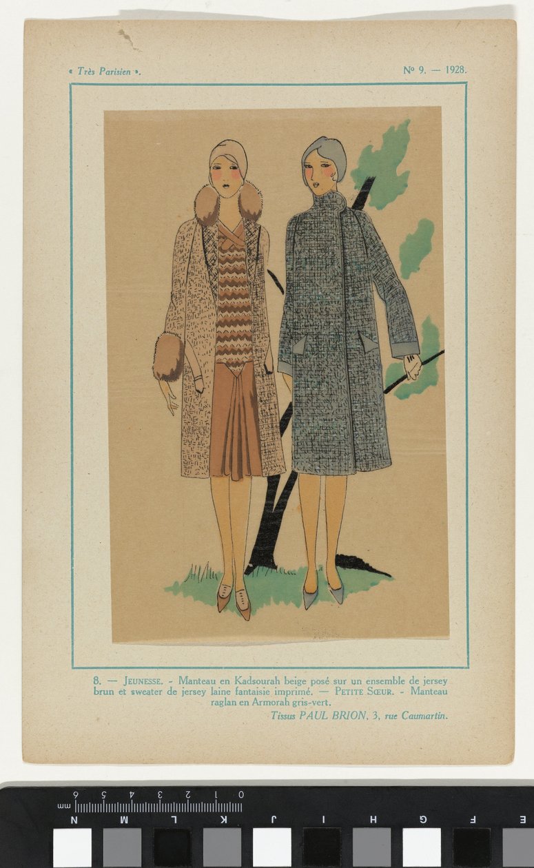 Meget parisisk, 1928, nr. 9: 8.- UNGDOM. Kadsourah frakk... av Anonymous