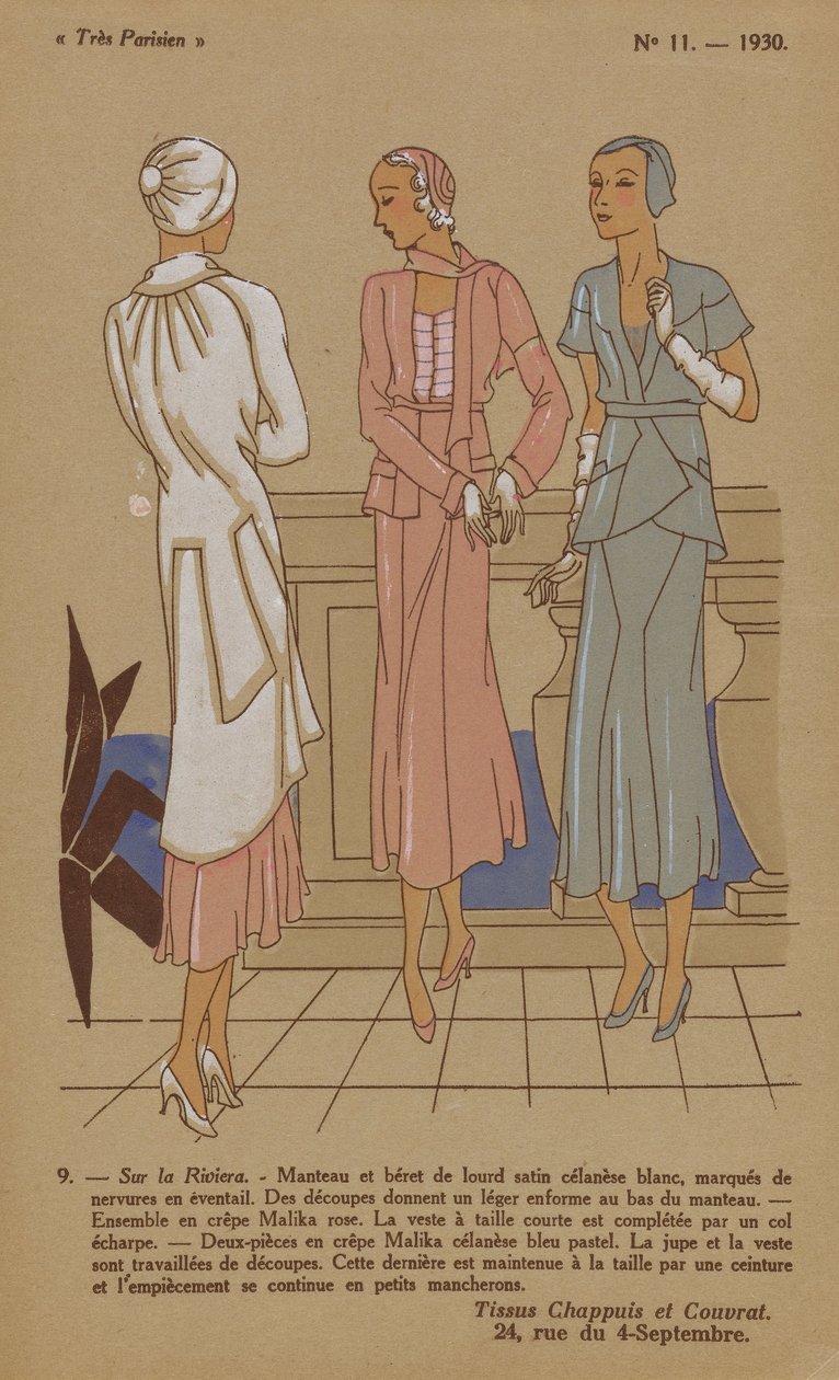 Veldig parisisk, 1930, nr. 11: 9. - På rivieraen... av Anonymous