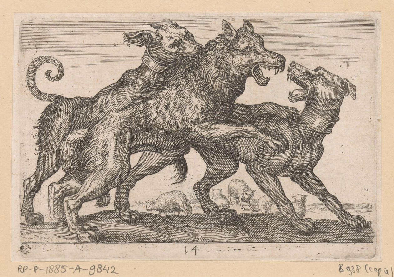 Twee honden in gevecht met een wolf Vechtende dieren (kopieën) (series title)   1370143   no       norwegian Successfully Translated  Original: Memorial to Admiral Sir Clowdisley Shovell Translat: Memorial to Admiral Sir Clowdisley Shovell 1226985 no norwe av Anonymous
