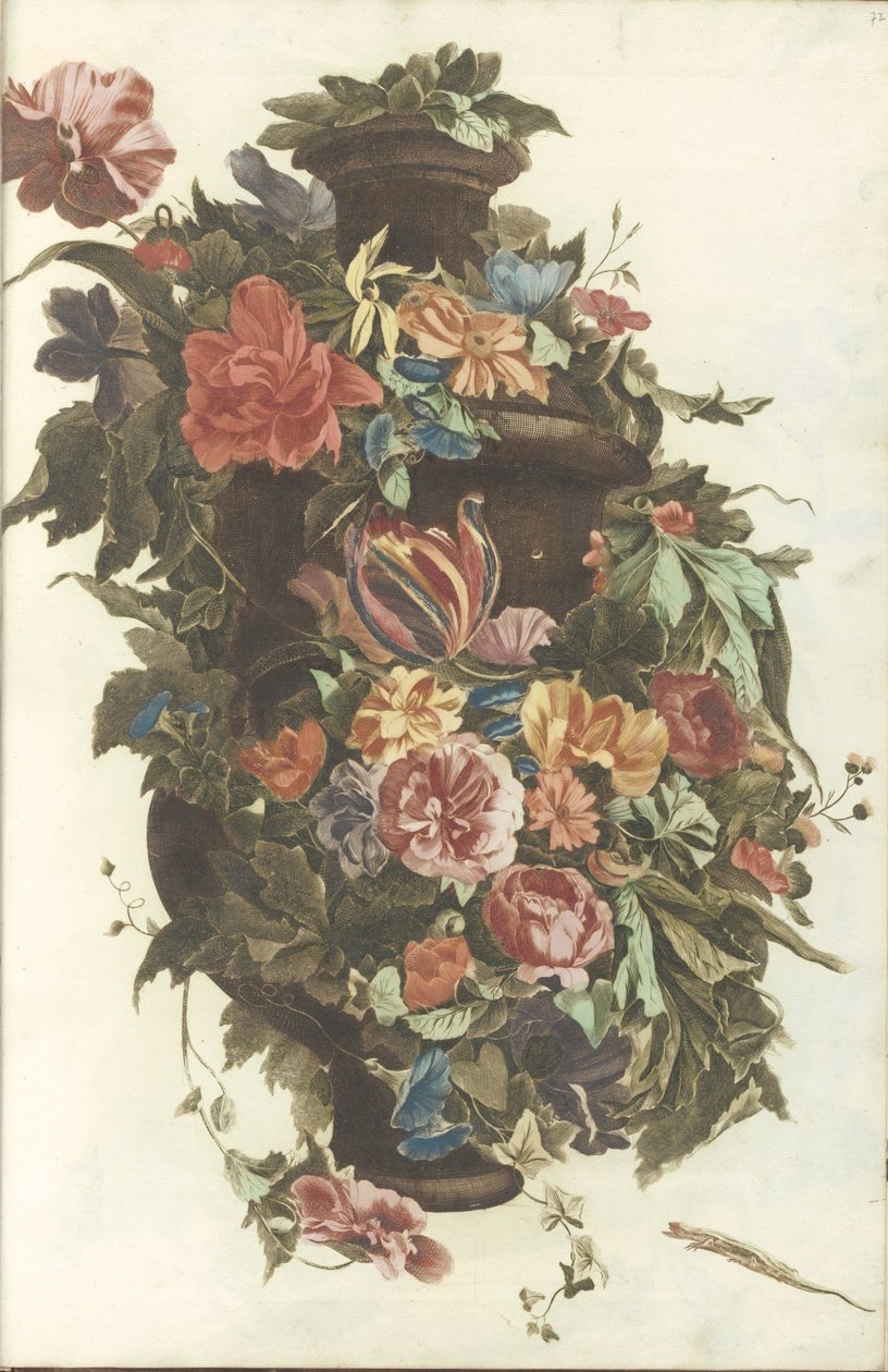 Vase omgitt av blomsterkranser av Anonymous