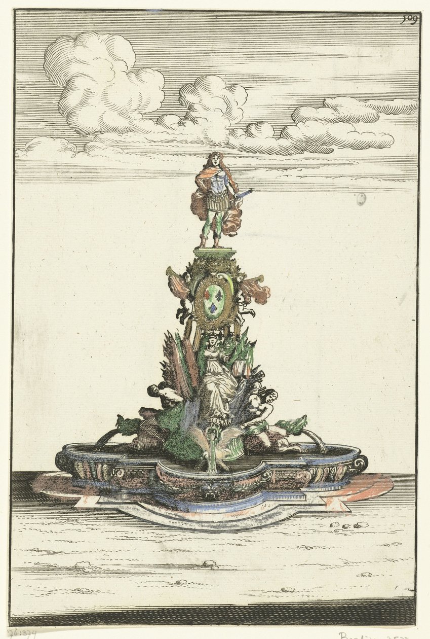 Firkantet kum med halvsirkelformede buler Architectura Curiosa Nova (serietittel) av Anonymous