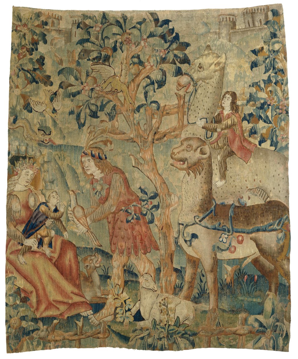 Ville menn og dyr i et landskap (fragment) av Anonymous