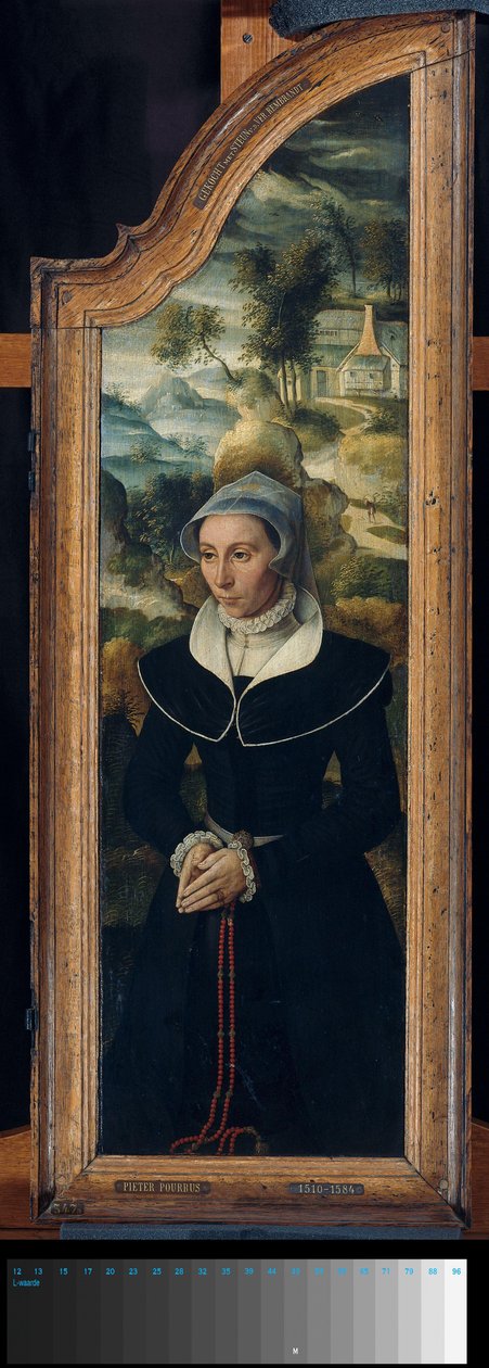 Vinge av en triptyk med portrett av Elisabeth Canneel av Anonymous