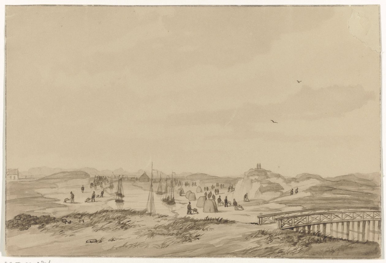 Sandgraving i sanddynene nær Haag, 1846 av Anonymous