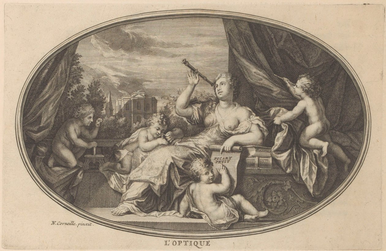 Zichtkunde Optikk (tittel på objekt) Cabinet of Fine Arts, eller samling av de vakreste trykk, gravert etter originalmaleriene (...) (serietittel) av Anonymous