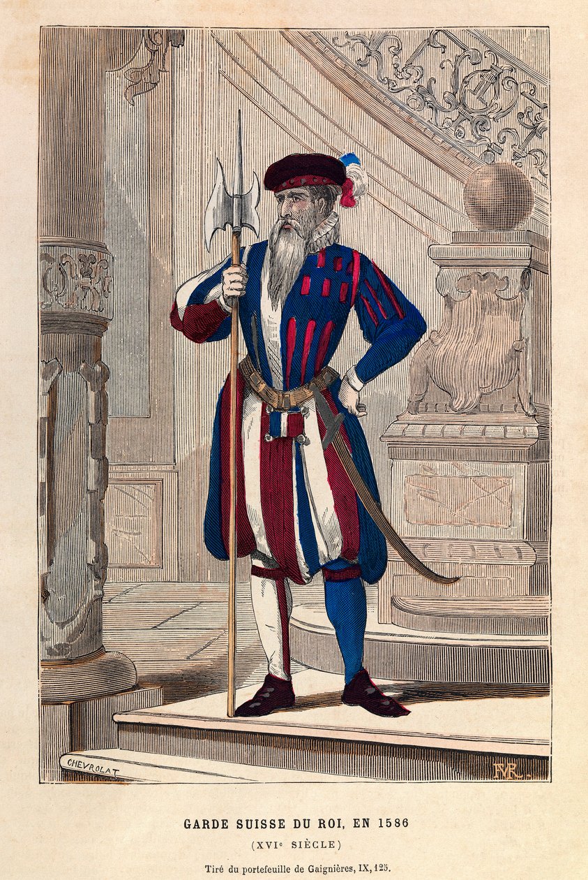 En sveitsisk garde av kongen i 1586 (Henry III) - Medlem av kongens sveitsergarde av Anonymous Anonymous