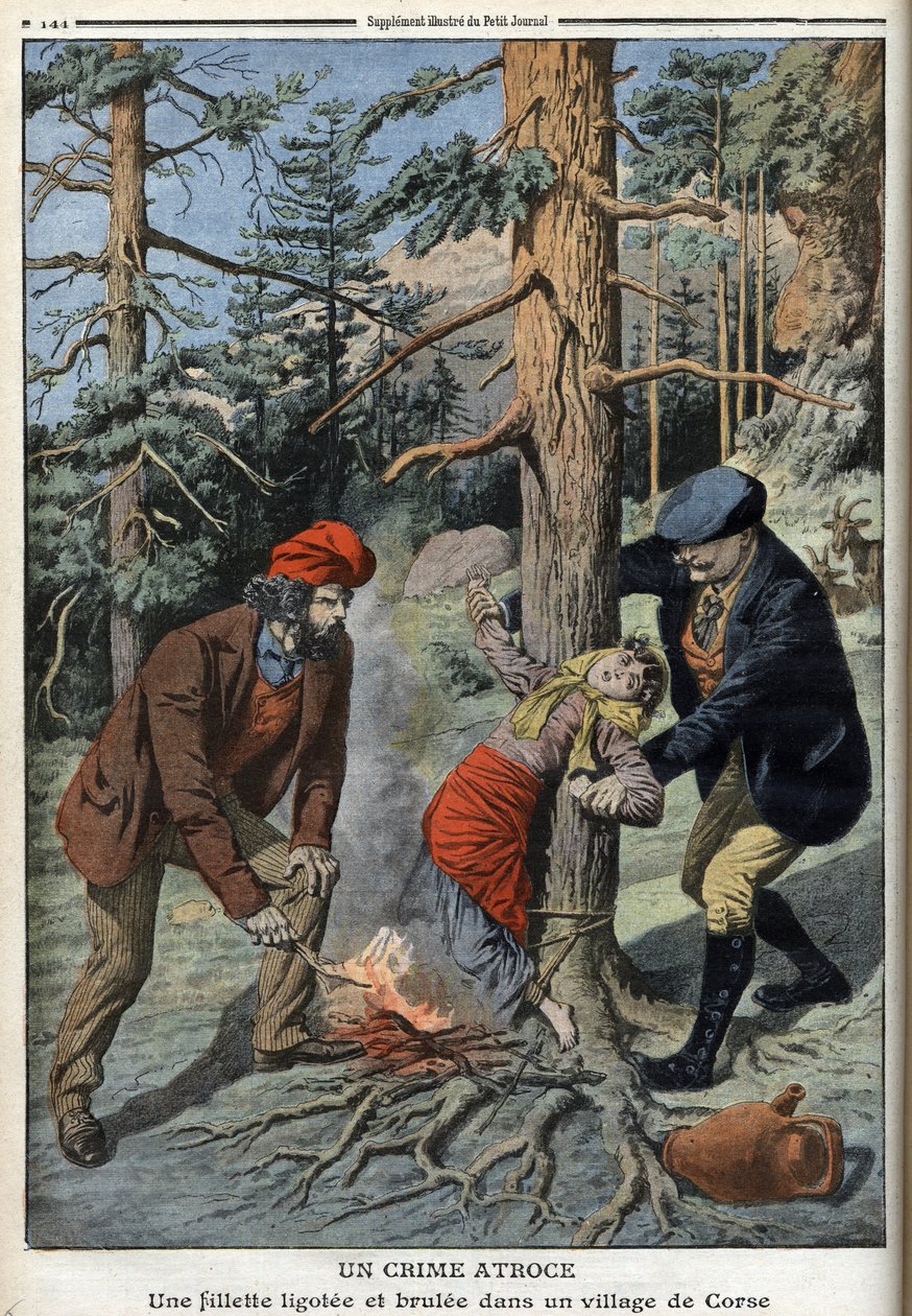 En jente bundet og brutt i en landsby på Korsika - "" The Petity Journal", 1. mai av Anonymous Anonymous