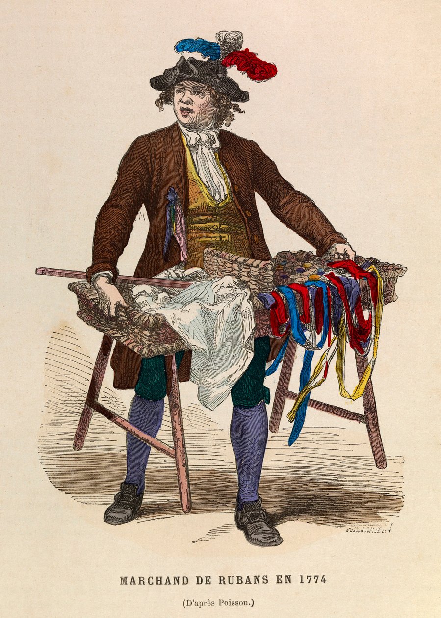 En båndhandler i 1774/Båndselger i 1774 - privat samling av Anonymous Anonymous