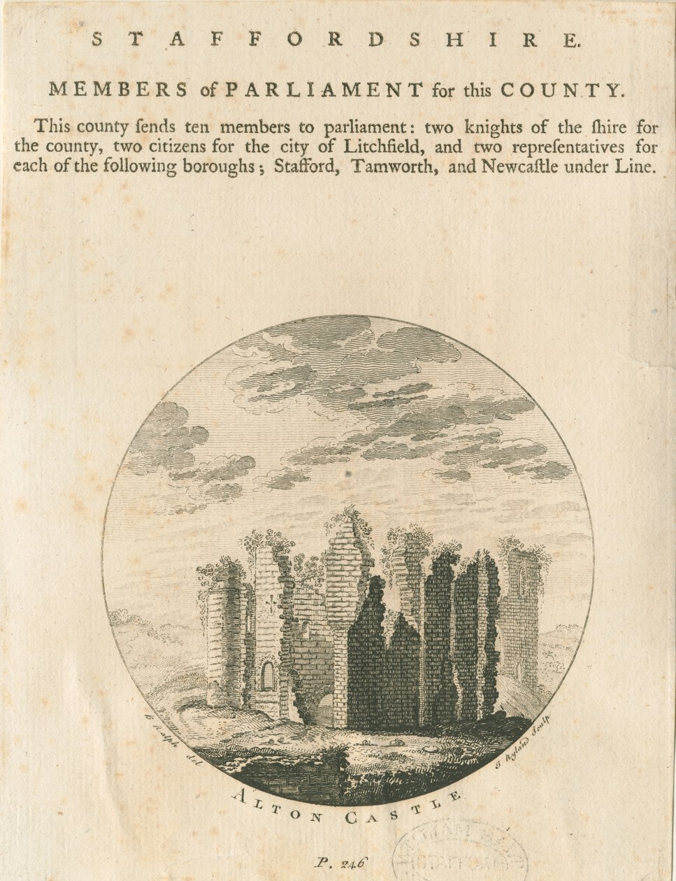 Alton Castle: gravering, nd [?sent 18. århundre] (trykk) av Anonymous Anonymous