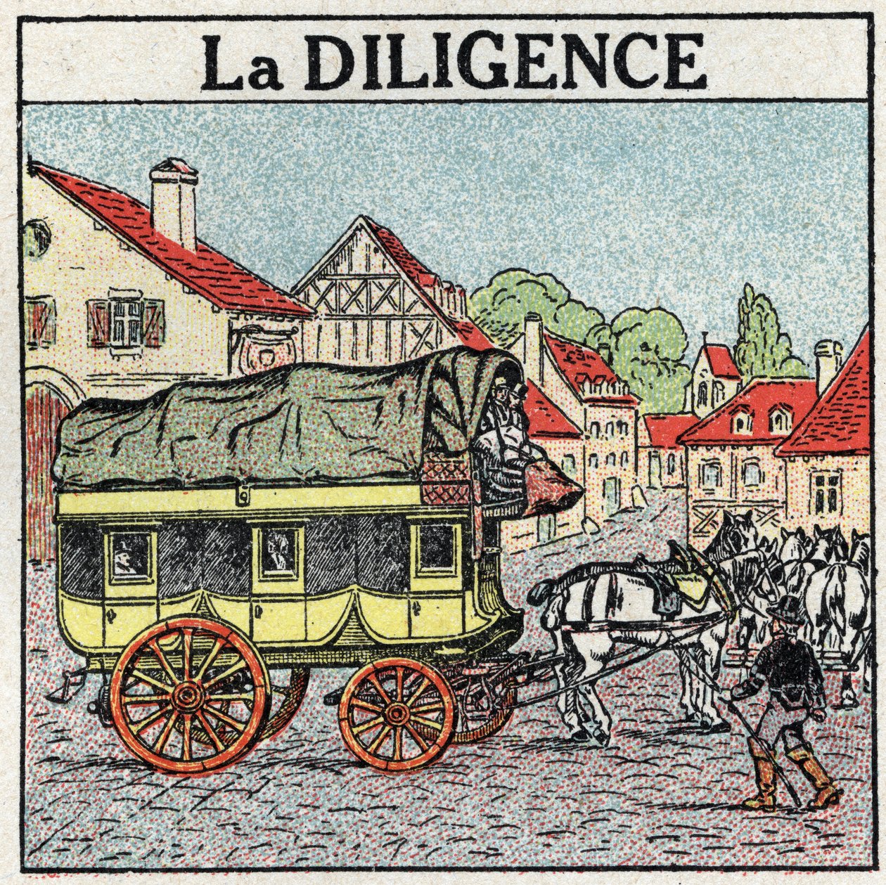 Dyretrekk: flid. Anonym illustrasjon av 1925. Privat samling. av Anonymous Anonymous