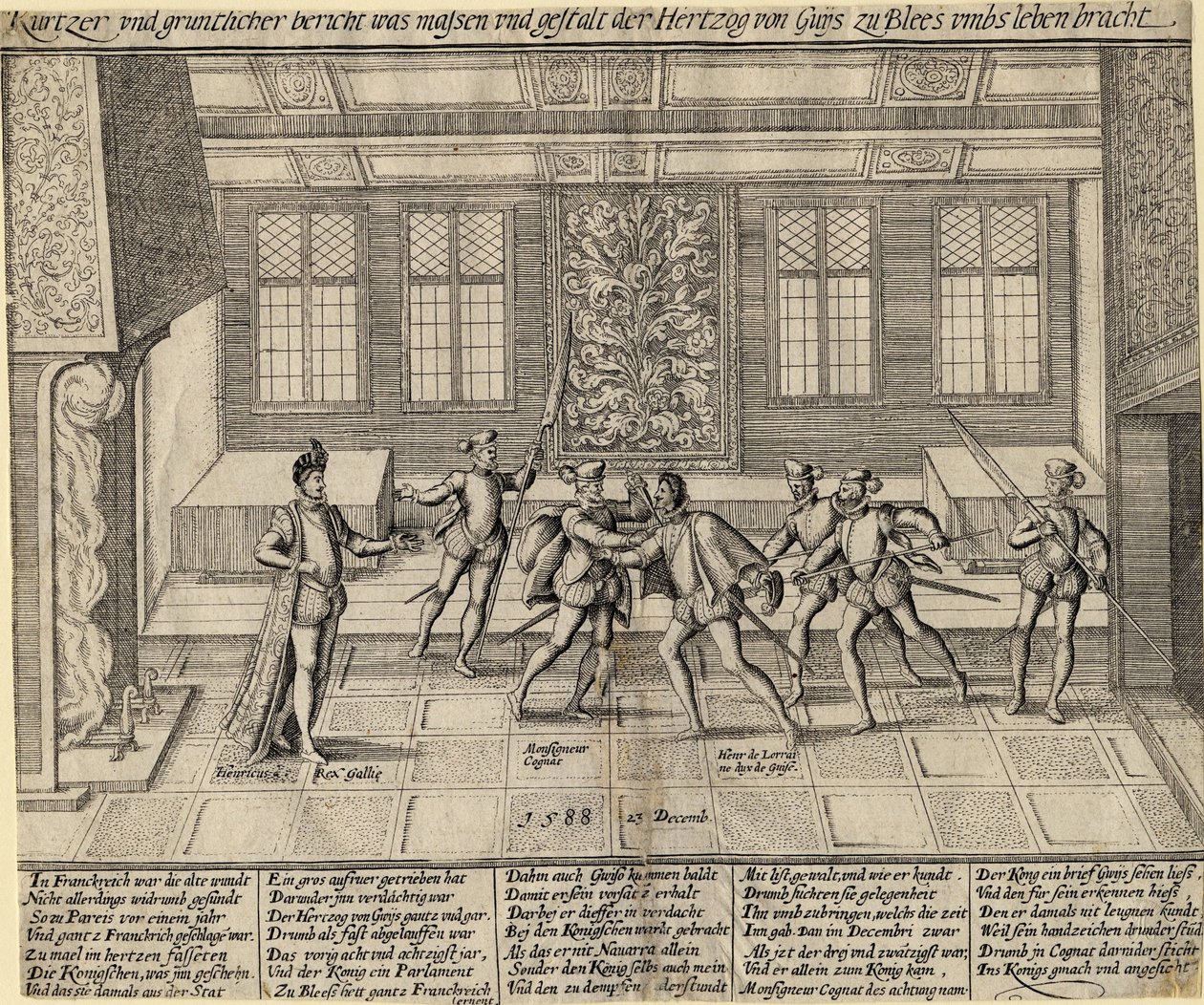 "" Attentat på hertugen av Guise (Henry I av Lorraine, kjent som Balafre av Anonymous Anonymous